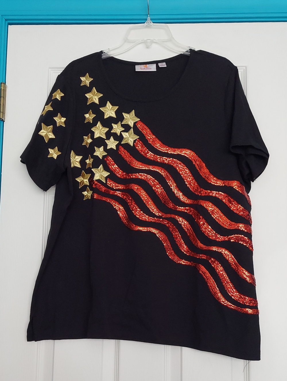 Quacker Factory Americana Short Sleeve T-Shirt